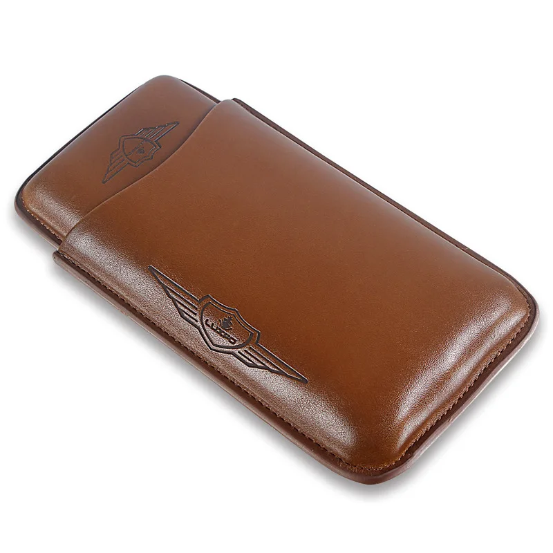 

Genuine Leather Portable Cigar Leather Covers Holds Up To Three Cigars Smoking Accessories Travel Accessories