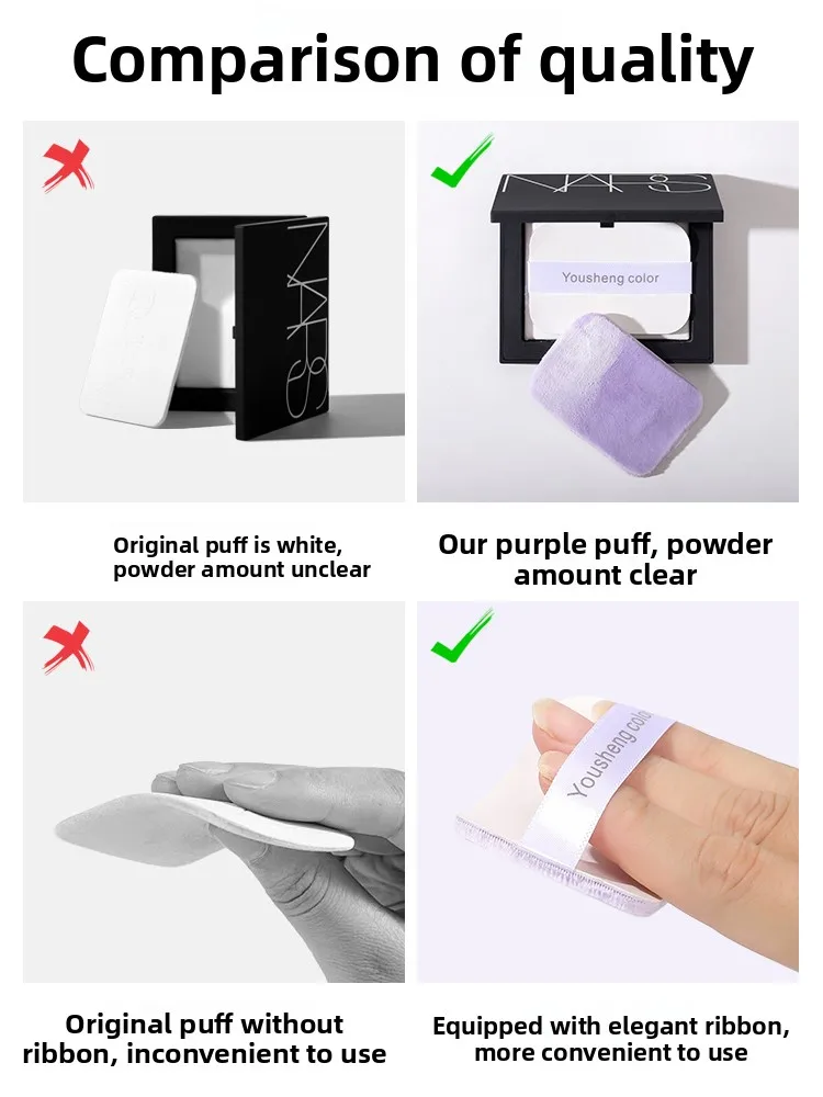 أداة تجميل جديدة رقيقة لوضع البودرة المضغوطة من نارس، فرشاة مخملية خاصة لوضع البودرة