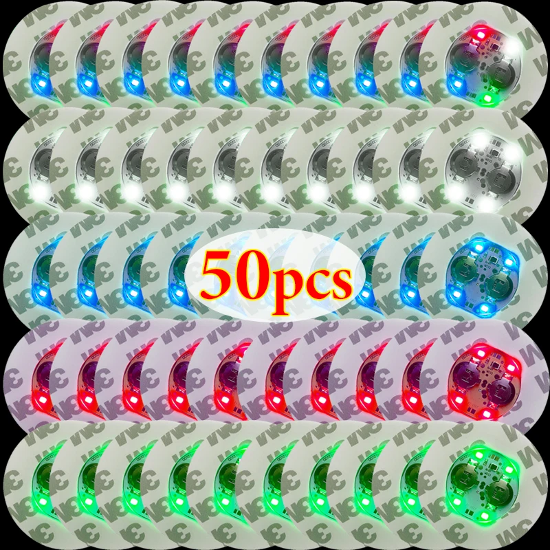 5-50Pcs LED Coasters Luminous Battery Powered Liquor Bottles Coaster Stickers Light Up Cup Mats For Bar Club Party Decor Lights