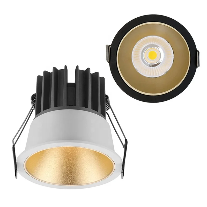 Dimmable Led Downlight Recessed Ceiling Lamp Spotlight Aluminum COB Light 5W7W10W12W15W18W20W24W AC110V 220V Home Office Store