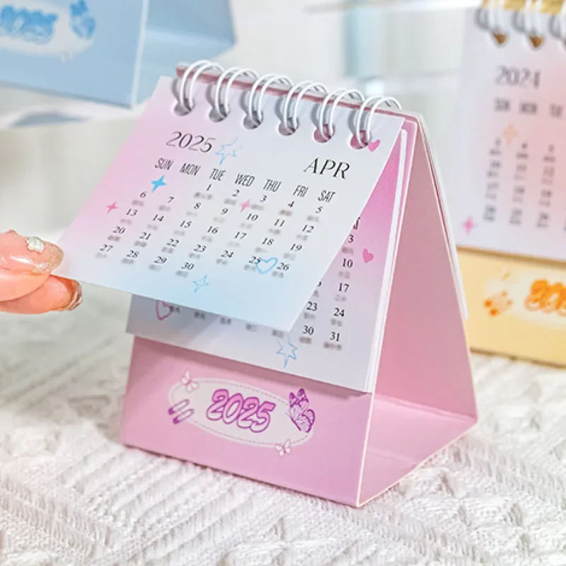 Mr. Paper 6Style 1Pcs/bag Butterfly Mini Desk Calendar for DIY Handbook Desktop Office Decoration Student Note Taking Study