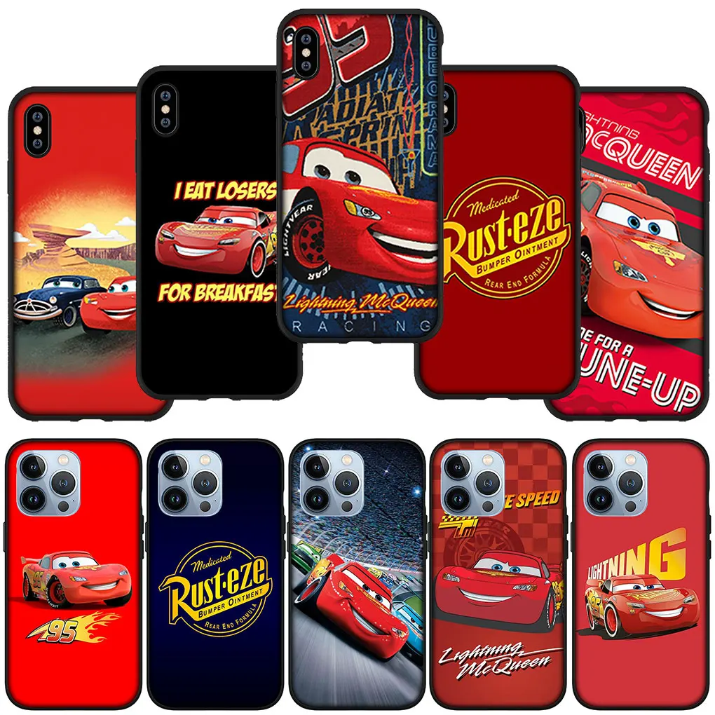 Cars Lightning McQueen Red 95 Phone Cover Case for iPhone 16 15 14 13 12 Mini Pro XS Max X XR 7 8 Plus + 16+ Soft Casing