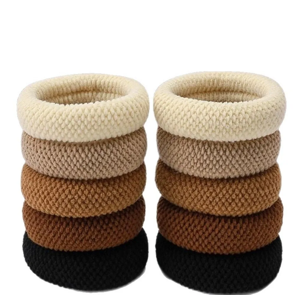 5/10 قطعة مزيج اللون العلاقات الشعر جريئة سميكة عالية المرونة Scrunchies التصميم الديكور إكسسوارات الشعر للنساء الفتيات #2