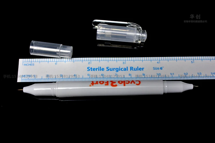 5 markers, 0.5mm disposable sterile packaging, with ruler, medical, surgical, permanent makeup, tattoo, puncture, marking, skin