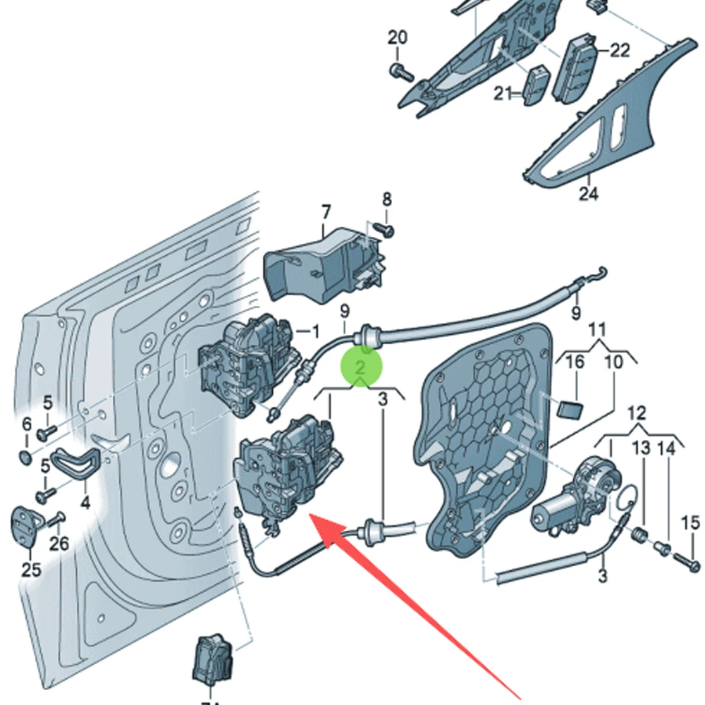 

4G1837015B 4G1837016B 4G8839015A 4G8839016A Door Lock Actuator For Audi A7 A6 S6 RS6 RS7