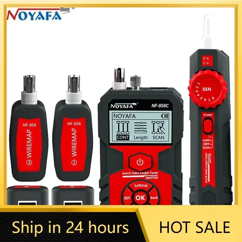 

NOYAFA NF-858C Network Cable Tester Multifunctional With VFL Function RJ11 RJ45 BNC POE Voltage Testing Trace Cable Line Locator