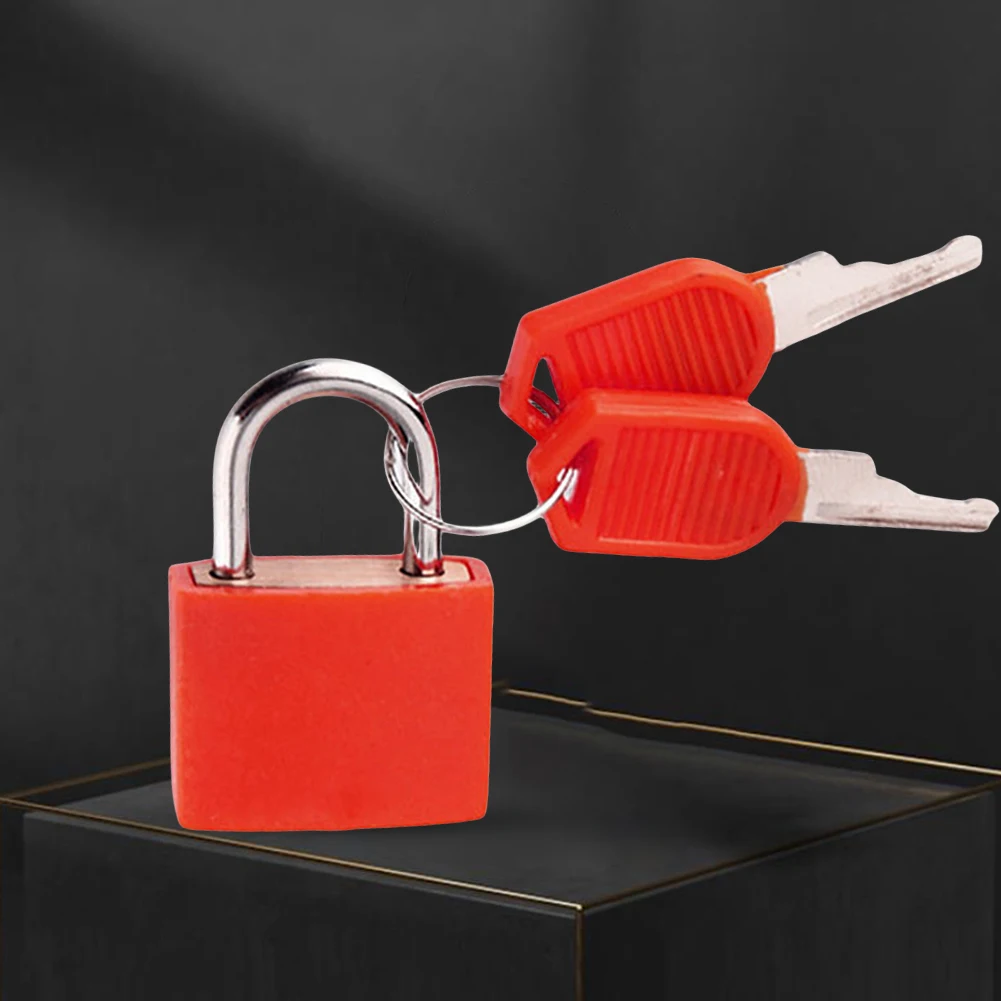

8pcs Security Lock with 2 Keys Colorful Travel Anti-Theft Lock Zinc Alloy Plastic Case Drawer Luggage Padlock 23MM for Dormitory