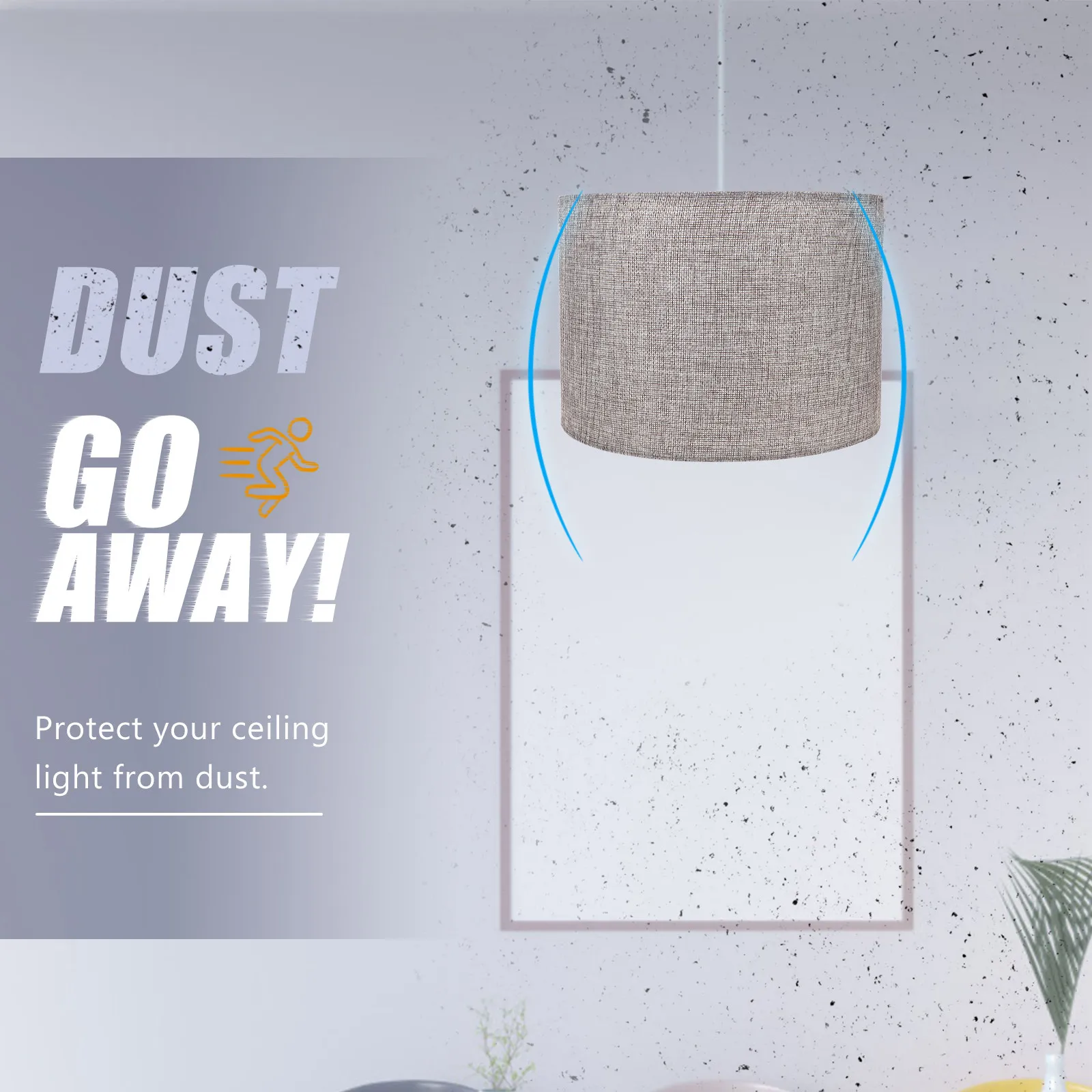 

Cylindrical Lamp Shade Fabric and Metal Light Cover for Desk Floor Table Lamps Rustic Style Decorative Lampshade Home Office Use