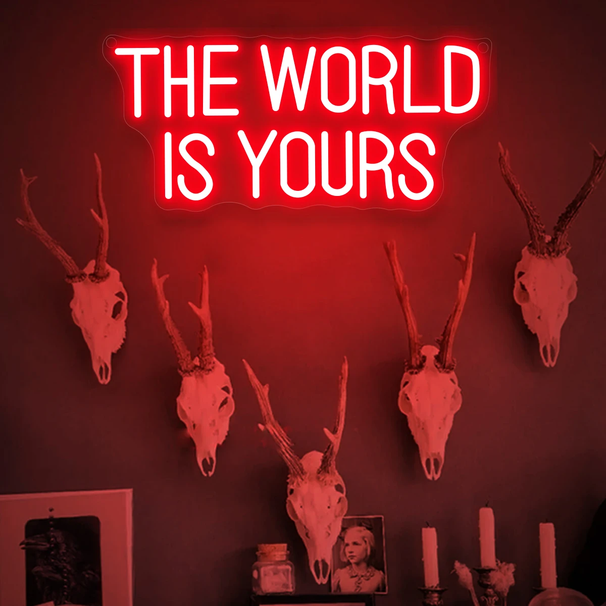 ป้ายนีออนเหมือนผีฮาโลวีน 1 ชิ้น, ขับเคลื่อนด้วย USB, ตกแต่งบรรยากาศฮาโลวีน, เหมาะสําหรับวันฮาโลวีน, ปาร์ตี้, บาร์, ตกแต่งโรงแรม