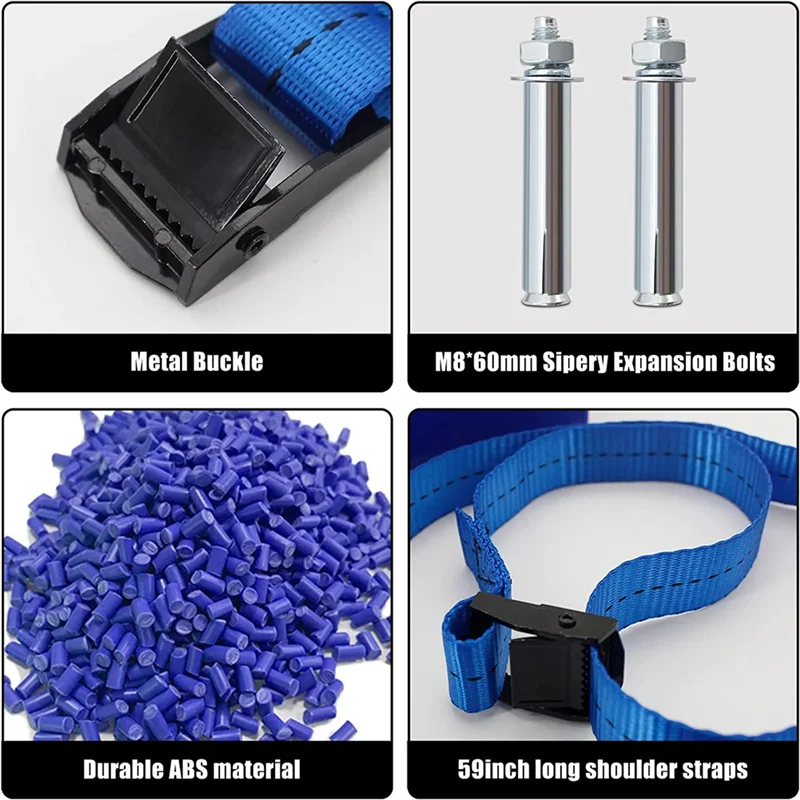 Support mural d'intervalles précieux de propane, support rapide de gaz ABS durable avec vis, bleu, 2 pièces