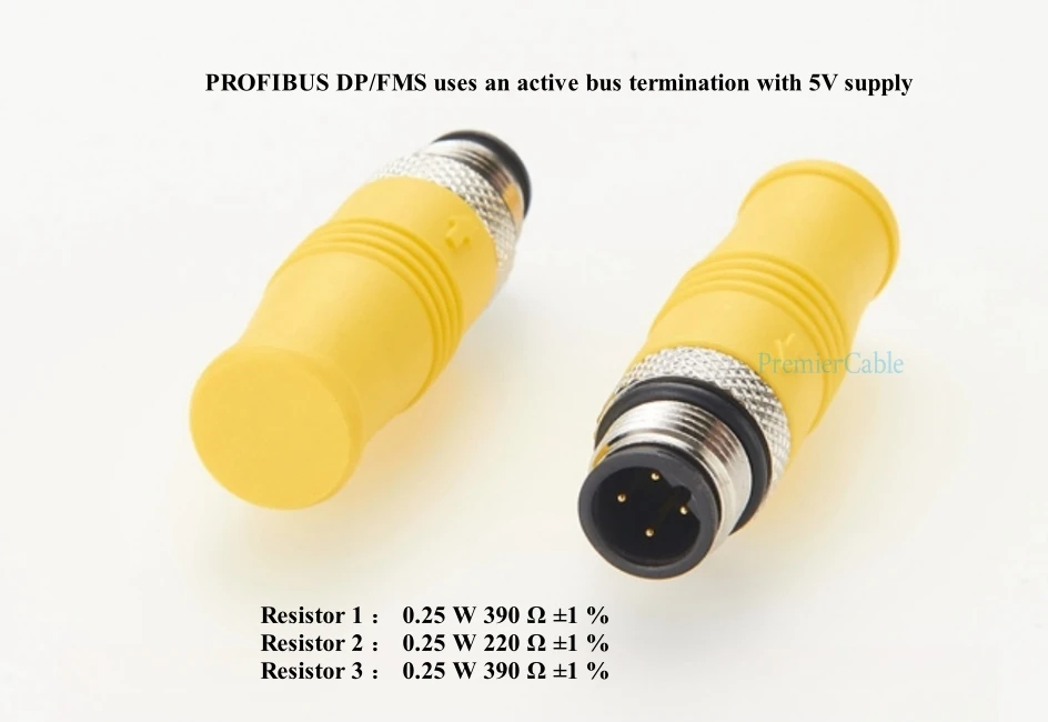 PLC Profibus DP Modbus Abschlusswiderstand IP67 M12 Stecker B-kodiert Kompatibel mit SAC-5P-M12MS PB TR – Detail 4