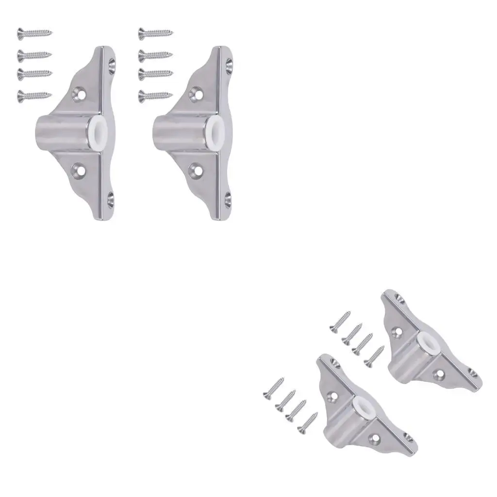 Boat Oar Support Sockets, 2 Piece Butterfly Mounts for Yacht Maintenance  
