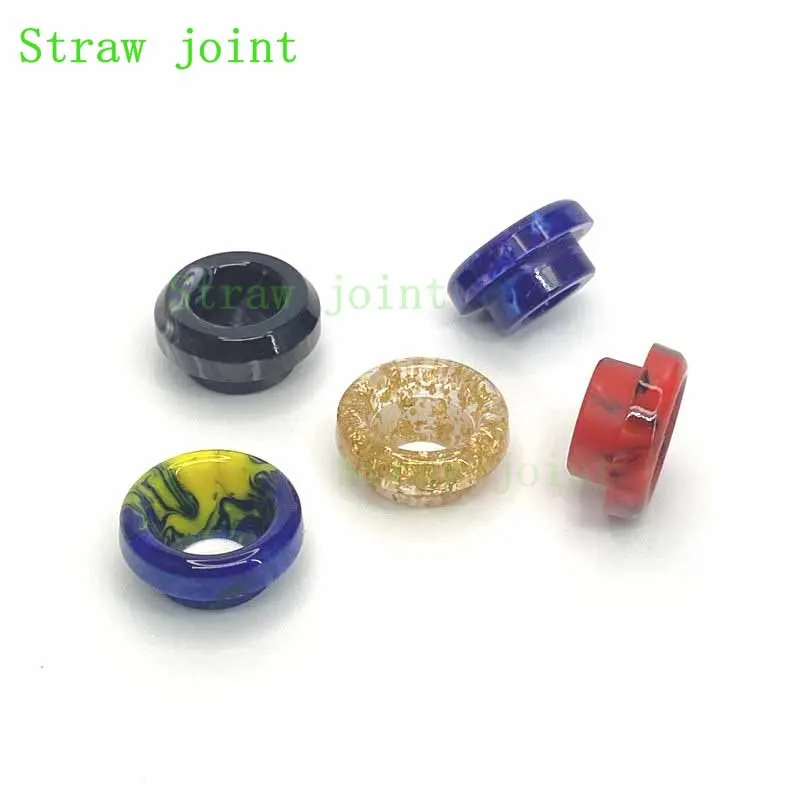 1PC Random Color 810 Short Profile M Without Rubber Ring Resin Straw Joint