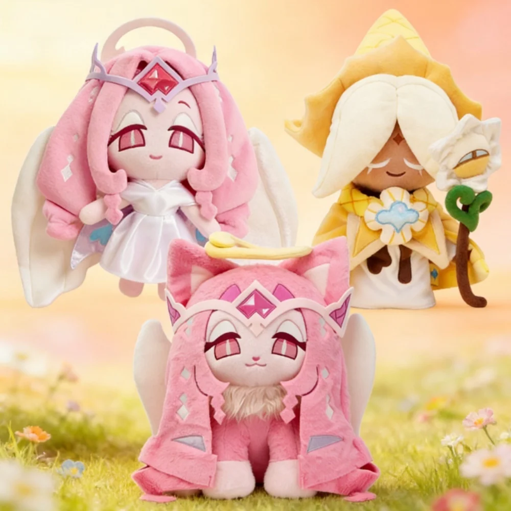 

Cookie Run Kingdom Plush Toy Pure Vanilla Cookie Eternal Sugar Cookie Soft Stuffed Doll Game Peripheral Collectible Gift
