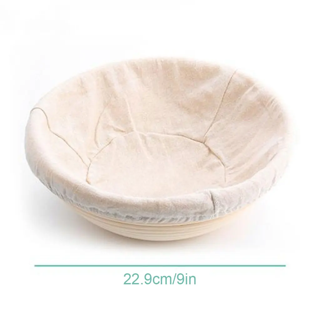 Round Shape Bread Proofing Basket Sourdough Proving Container Metal Dough Scraper Bread Bag Kit