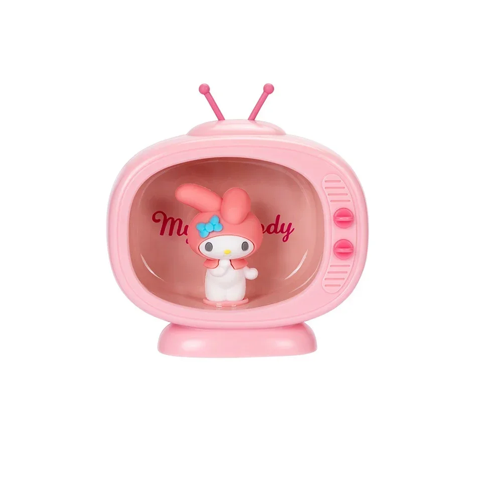 Kawaii Sanrio Anime Figure Cinnamoroll My Melody Night Light Desktop Tv Model Decorate Ambient Light Christmas Gift