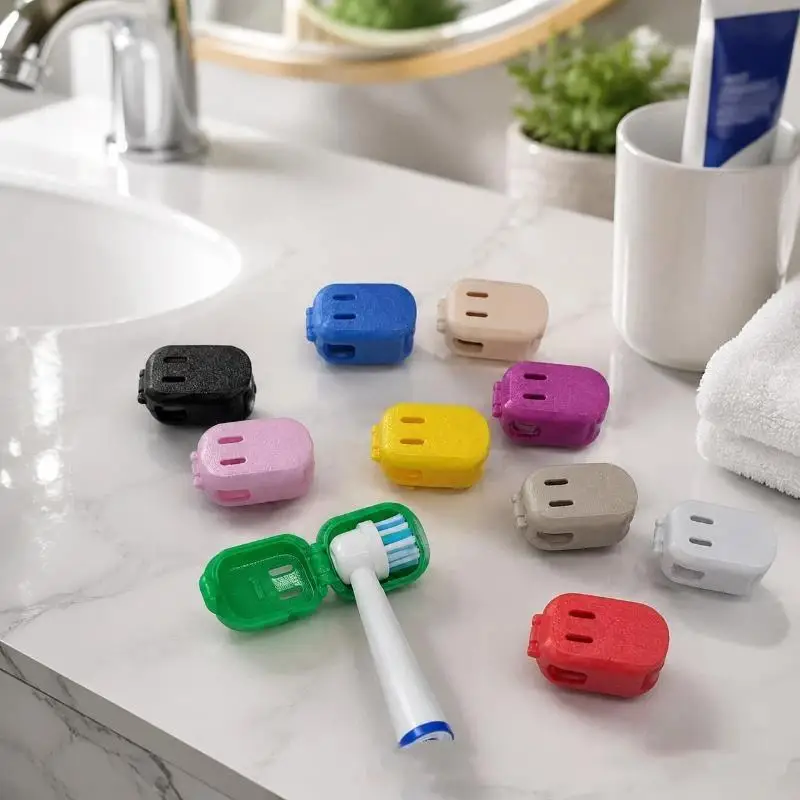 {+} Electric Toothbrush Head Cover: Sonic Toothbrush Cap Travel Protector Plastic Brush Pod Protection Clip Case