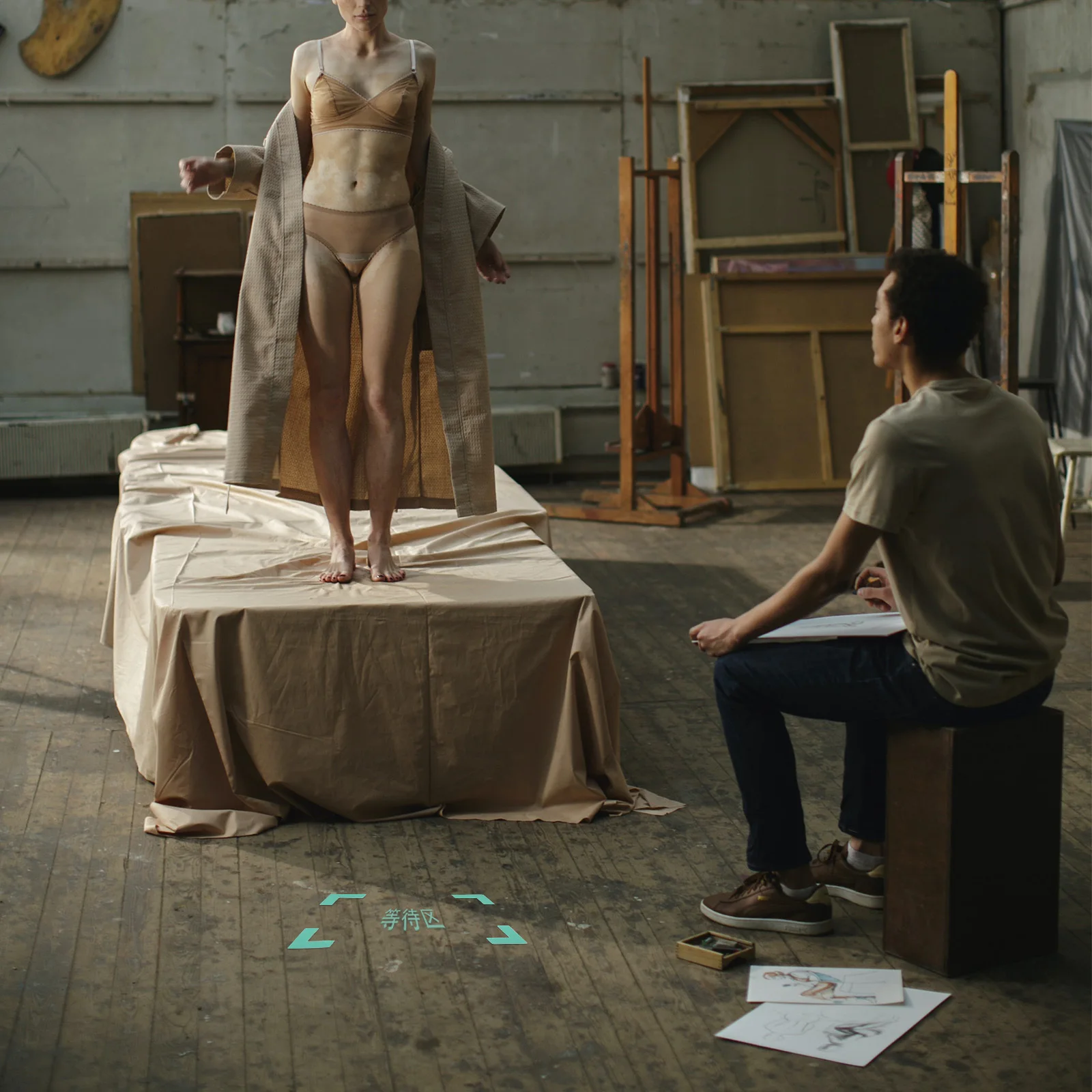 100 قطعة تحذير تحديد المواقع ملصق مائي ملصقات أرضية ذاتية اللصق للتحكم في المسافة الاجتماعية خطوط طابور داخلي وخارجي #2