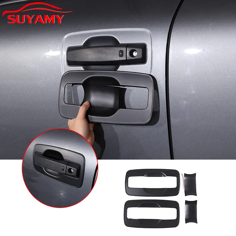 

For Nissan Titan 2016-2023 2PCS Matte Black Car Door Inner Bowl Panel Frame Trim Cover Car Interior Accessories