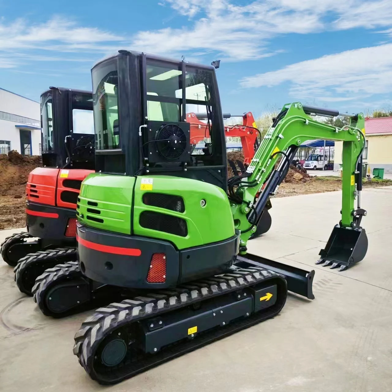 Free Shipping Mini Excavator 3.5 Ton Swing Boom Excavadora Uesd Kubota Engine Digger 2 Ton 1 Ton Mini Pelle Escabadora Machine