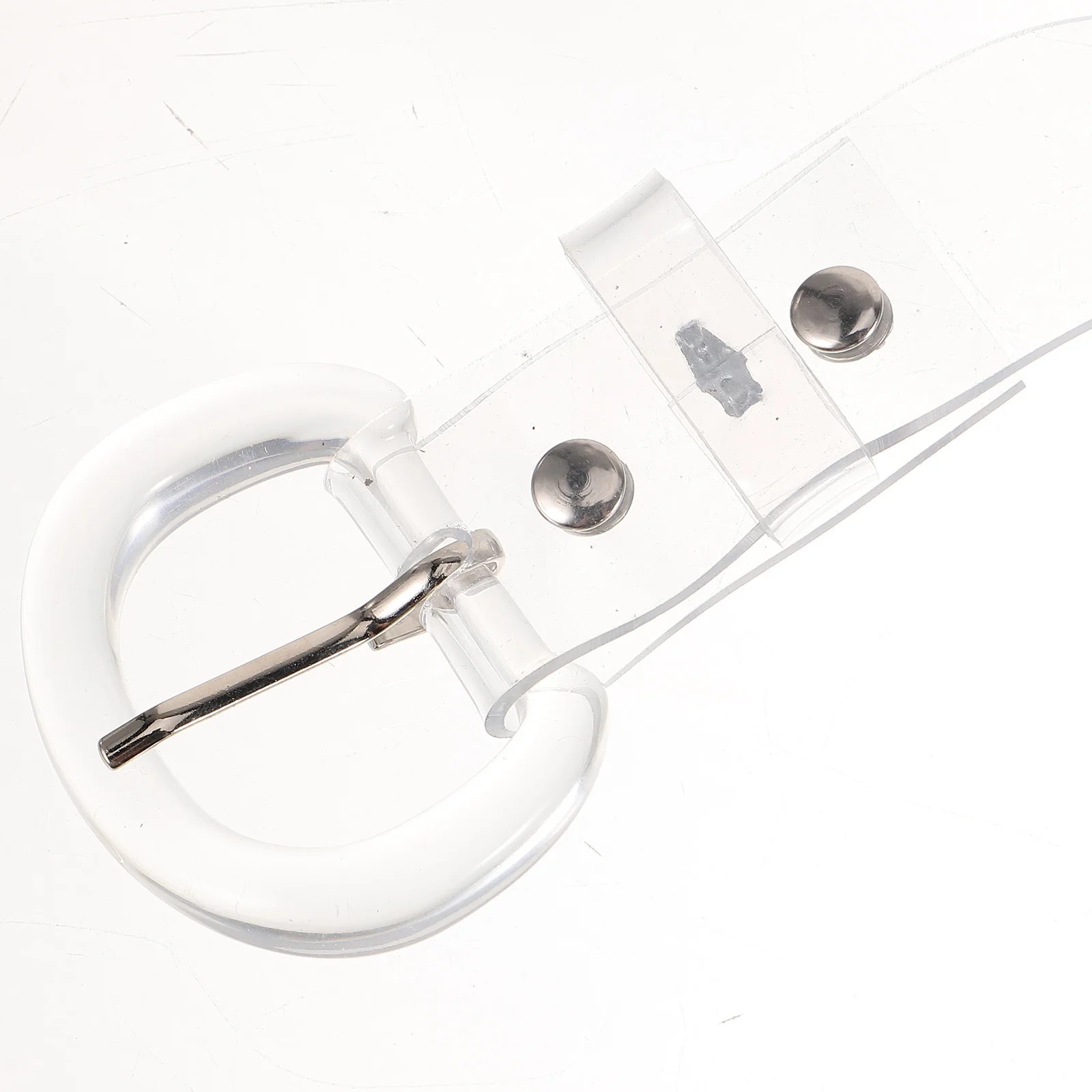 

Elegant Transparent Waist Belt Plastic Round Buckle Simple Dress Waistband Women Fashion Accessories Women Waist Belt