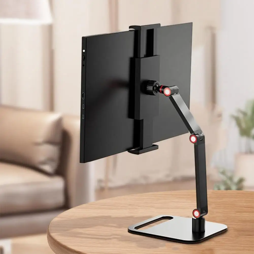 Silicone Gasket Screen Protector Portable Monitor Bracket for 17.3-inch Screens Adjustable Display Holder with 360-degree
