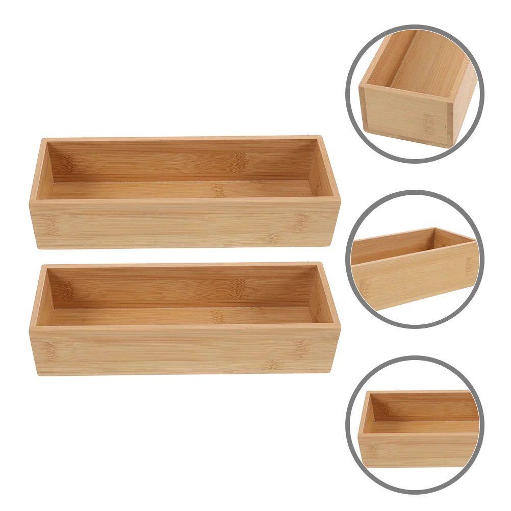 

Toilet Paper Storage Basket Wooden Box Silverware Unpainted Bamboo Boxes Khaki Travel
