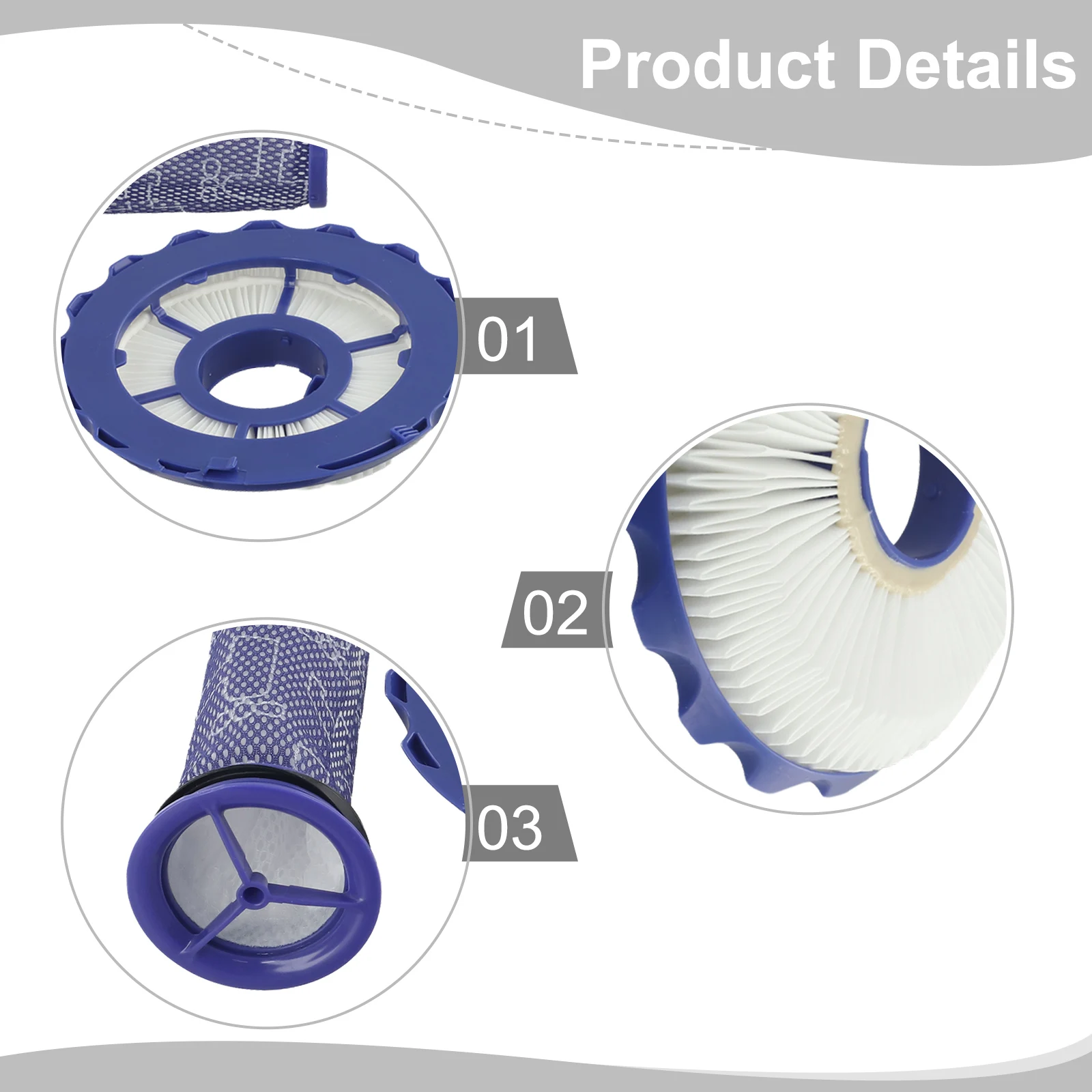 “Safely Traps Fine Dust and for washable & Reusable Filter Kit Compatible with DC40 & UP22 Cleaners” “Safely Traps