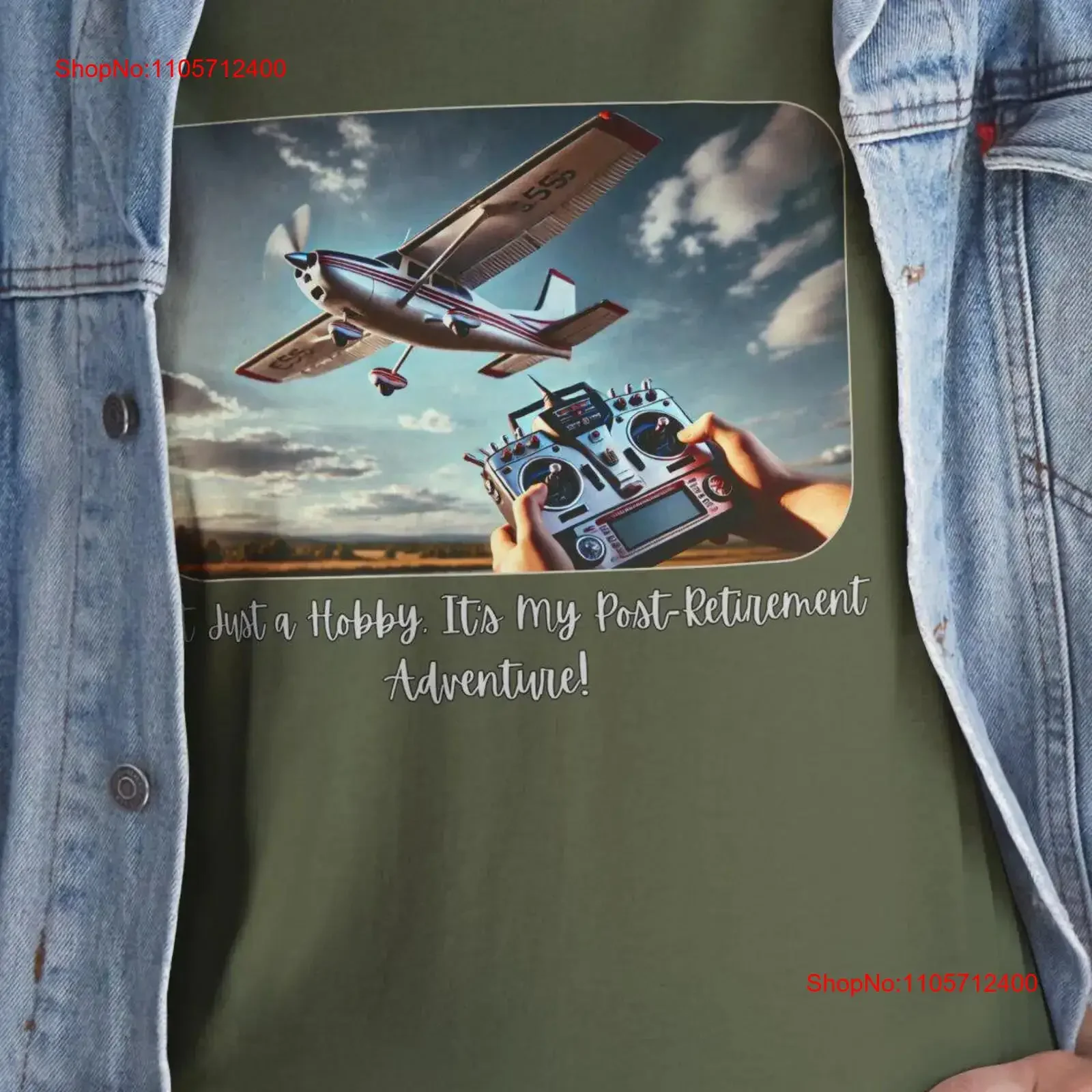 RC Pilot Heavy Cotton T Shirt Airplane Perfect for Pilots Retirees Birthday Father's Day Adventure vintage Washed Stretched