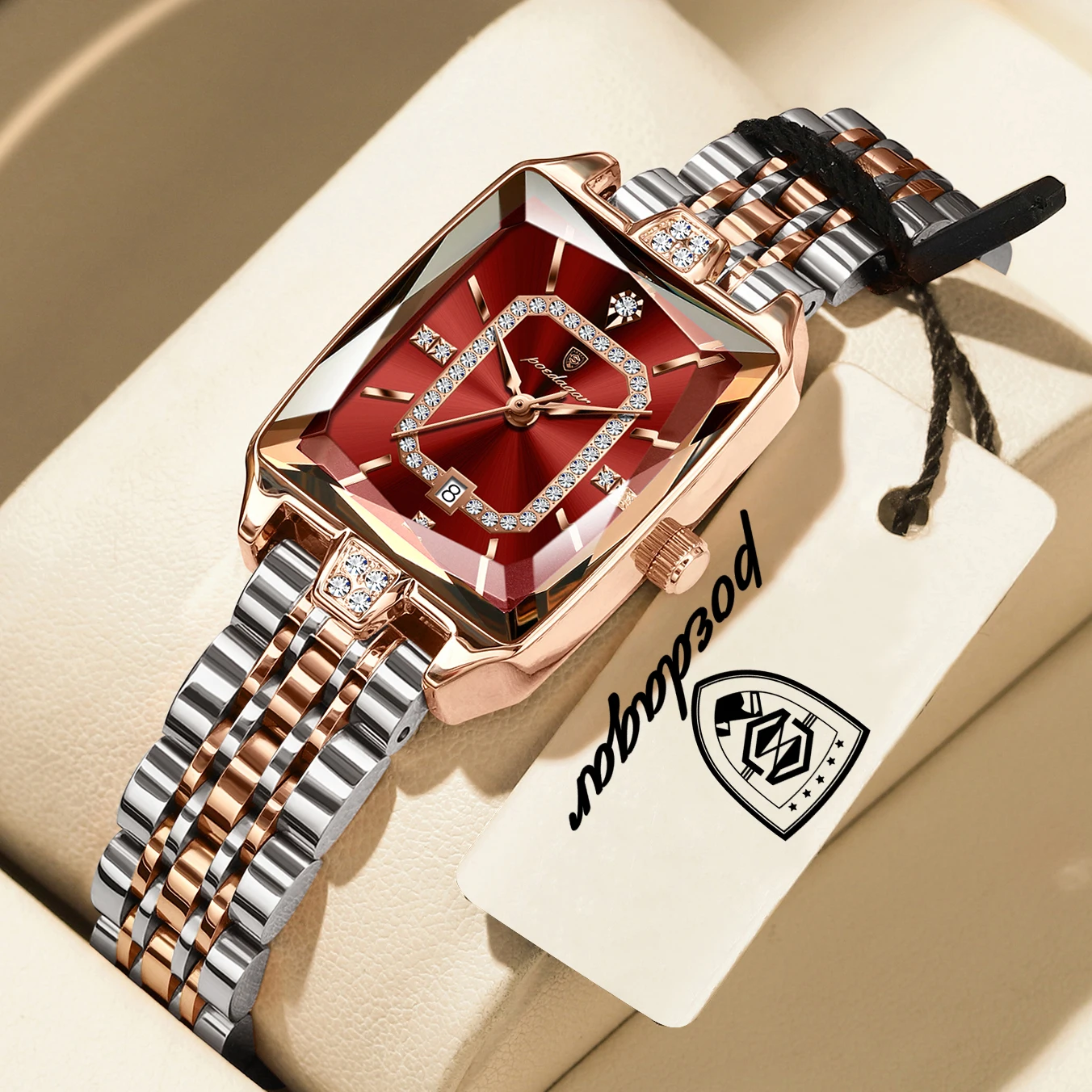 

Элегантные изысканные женские часы POEDAGAR, водонепроницаемые, из нержавеющей стали, с датой, оригинальные модные наручные часы для женщин, кварцевые часы.