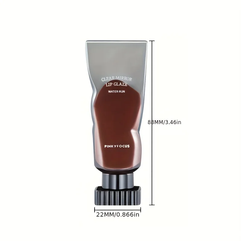 Brilho labial espelhado – à prova d'água e à prova de manchas, esmalte gelatinoso brilhante, brilho labial não pegajoso de longa duração com acabamento orvalhado