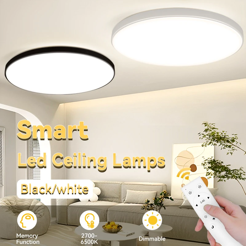 

LED Ceiling Lamp Modern Chandelier Light 110V 220V Bathroom Panel Lamp for Living Room Bedroom Lighting Fixture Home Decora