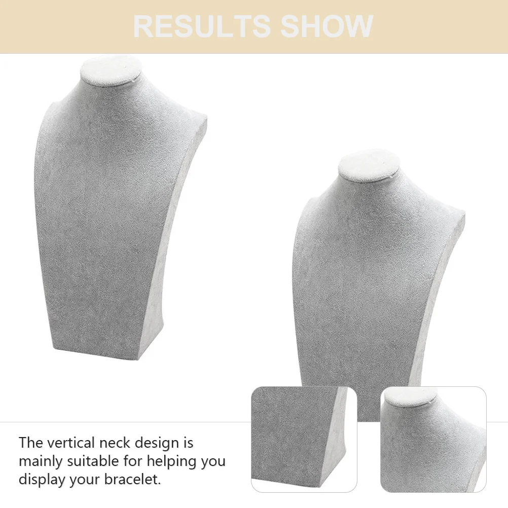 

1Pcs Human Head Jewelry Display Rack Portrait Necklace Holder Decorative Bust Sculpture Showing Stand Necklace Display Rack