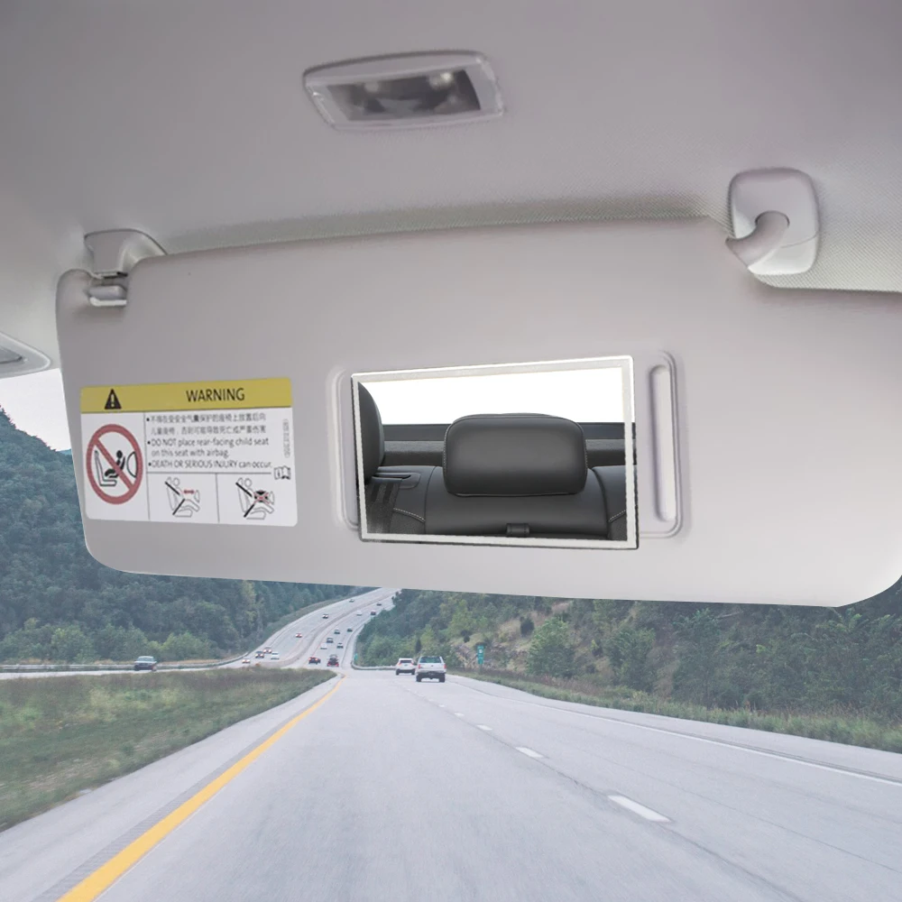 Portable Car Makeup Mirror Universal Car Interior Mirror Auto Sun-Shading Visor HD Mirrors Car-styling Stainless Steel