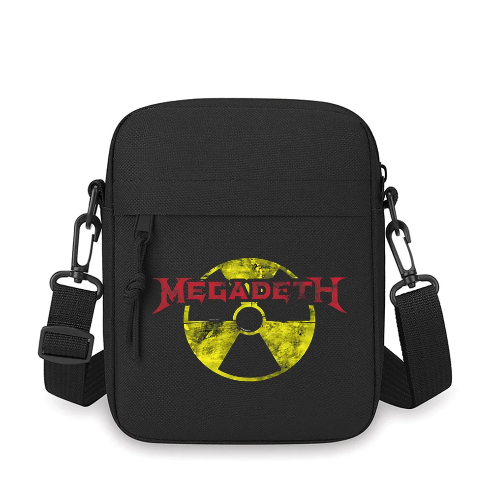 Megadeth atomic radiation symbol Men Crossbody Bag Single Shoulder Women Cartoon Anime Film Printing Design Unisex