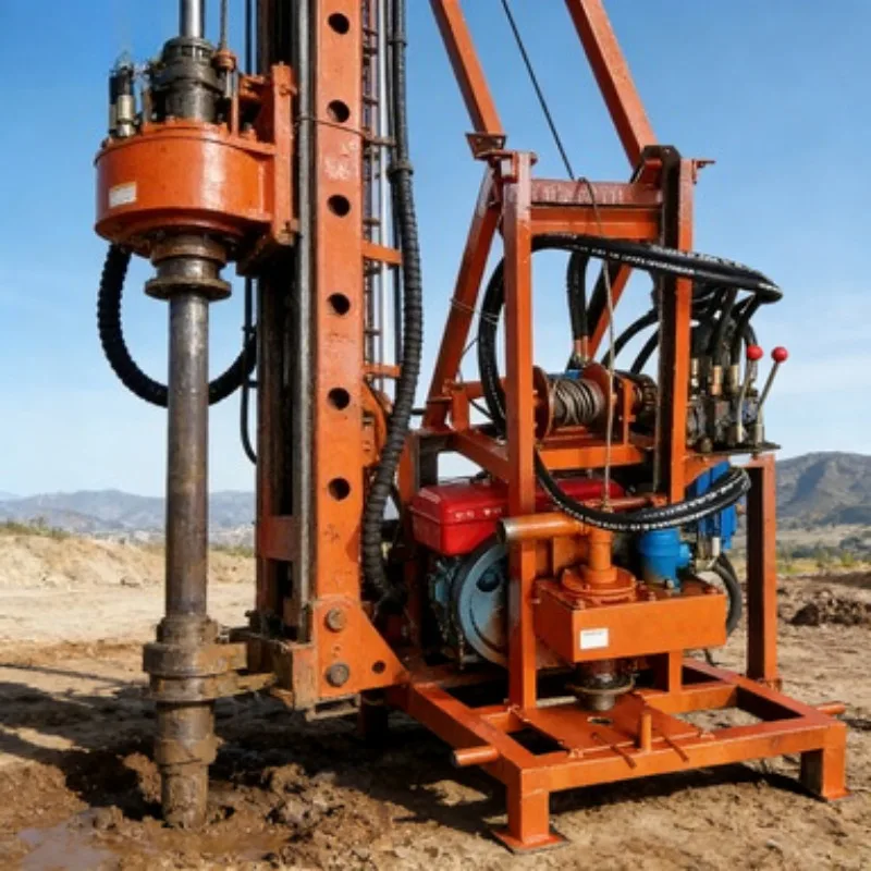 Water Well Drilling Rig Trailer-Mounted Mobile Deep Well Drilling Equipment
