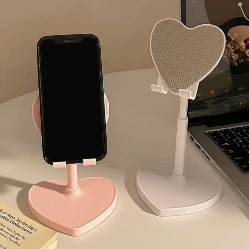 Love Shaped Multifunctional Phone Stand Extendable Adjustable Lifting Foldable Tablet Holder for Live Streaming Desk Use - view 4