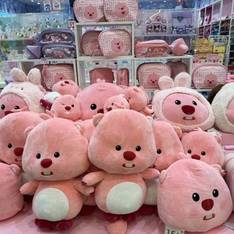 30 cm Loopy Youyou Original Anime dessin animé en peluche petit castor Rock Animal série Kawaii mignon en peluche poupée semblant enfants cadeau jouets