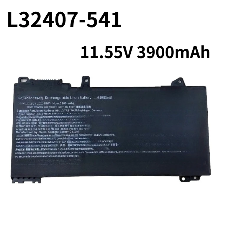 New Laptop Battery RE03XL L32407-541 L32407-AC1 11.55V 3750/3900mAh for HP ProBook 450 450 440 430 440 445 Li-Polymer