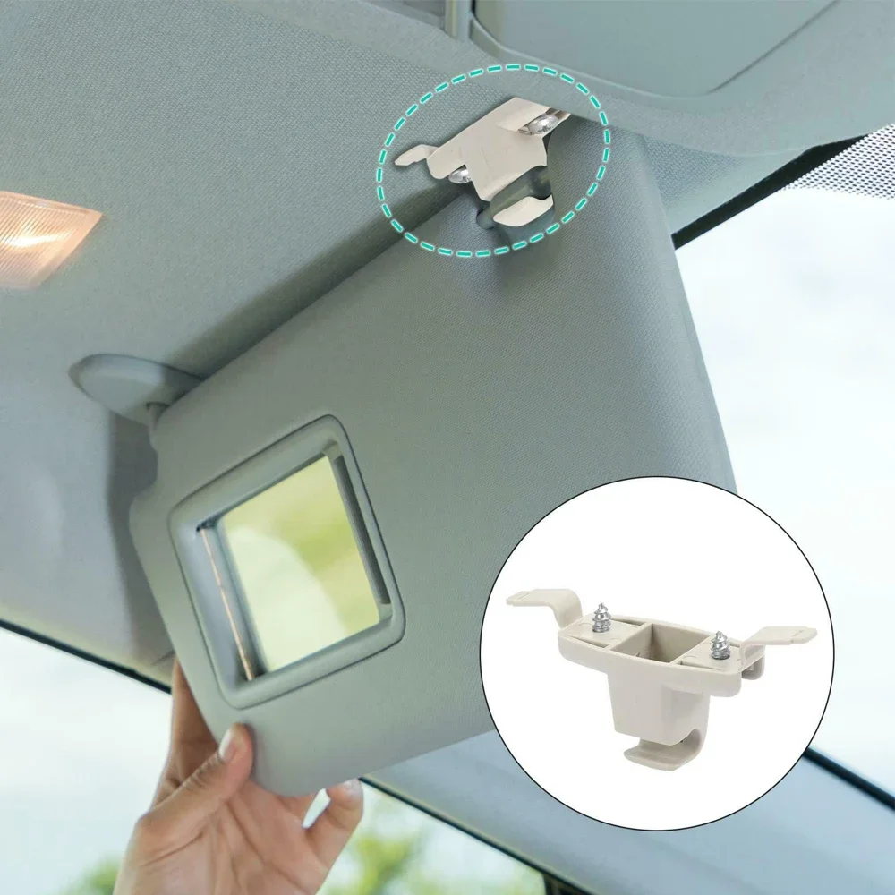 2pcs Beige Car Sun Visor Clip Holder Bracket For BMW E46 323i 323Ci 325i 325Ci 325xi M3 1999 2000 2001 2002 2003 2004 2005 2006