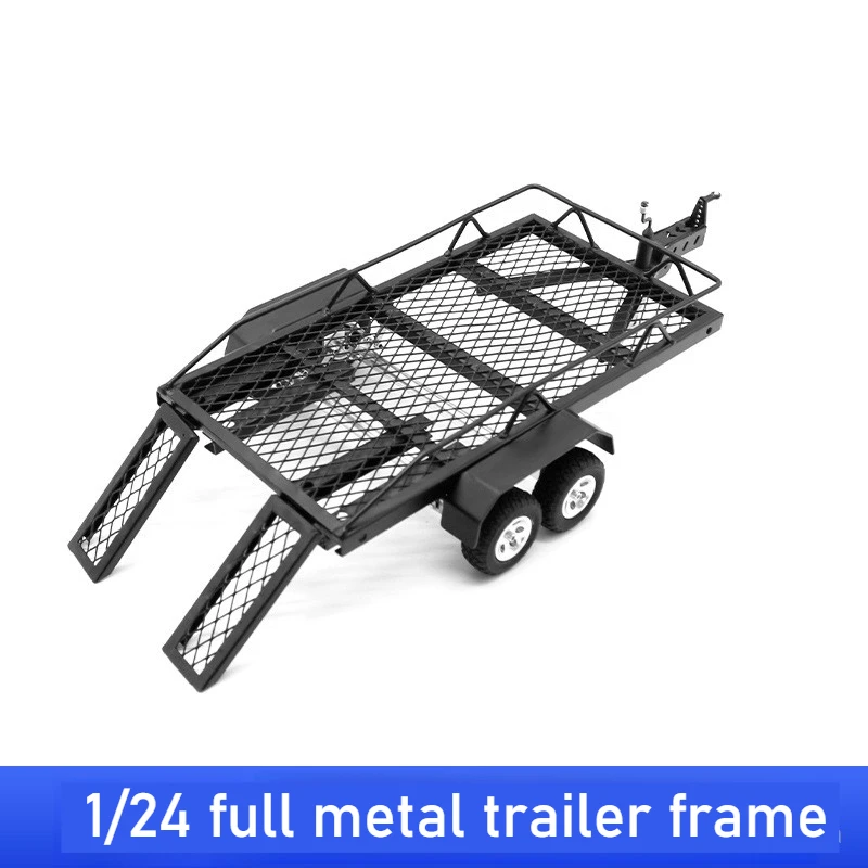 1/24 Scale Simulation Metal Trailer Chassis DIY RC Car Parts for Trx4m Scx24 Fcx24 FMS18 CR18P RC Crawler