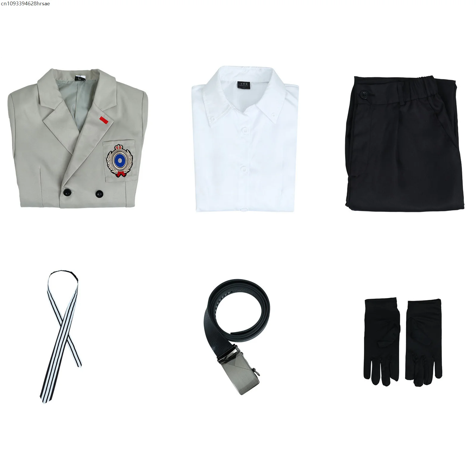 أنيمي تأثيري حلي الباروكات زي مدرسي البدلة معطف التعادل مع قفازات حفلة الهالوين الزي 2025