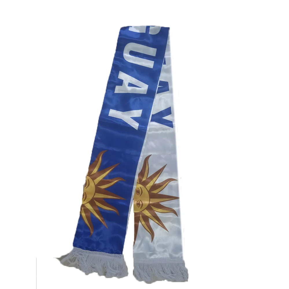 Country Double Side Printing Stain Football Soccer Fans National flag Uruguay Scarf