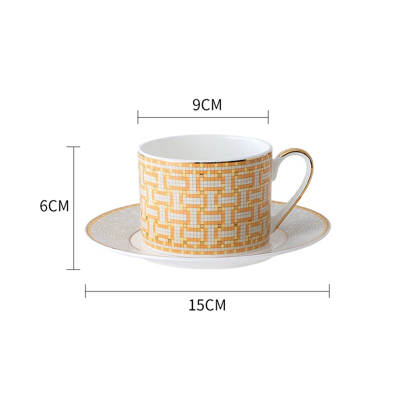 New European Bone China Coffee Cups And Saucers Tableware Plates Afternoon Tea Drinkware Milk Mug With Logo Domestic Kitchenware