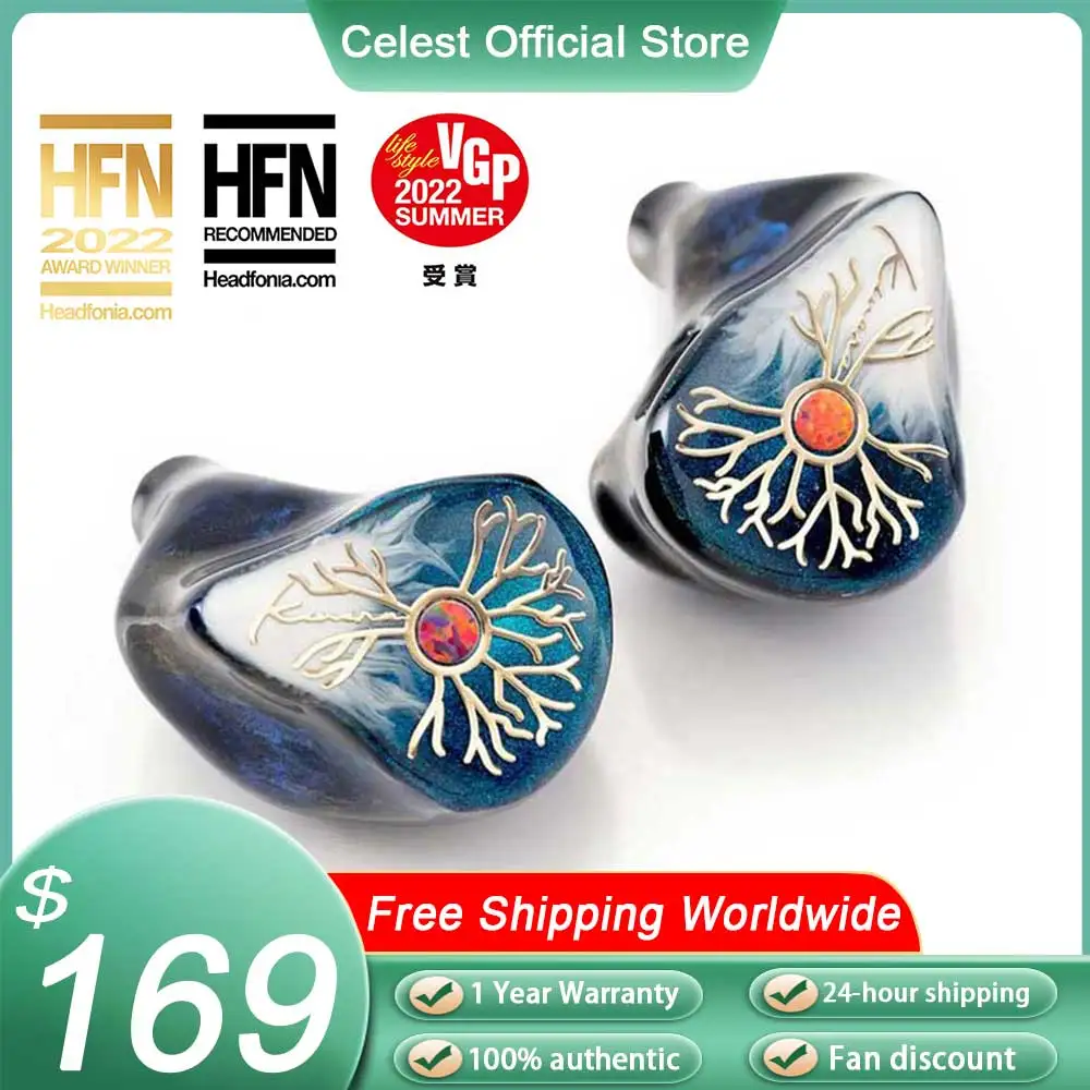 

Kinera Idun Golden Handpainted 2BA+1DD IEMS Monitor In-Ear Headphone Wired Earphones With 3.5mm/4.5mm Detachable Cable For HiFi