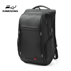 Kings ons Männer Rucksäcke 15 ''17'' Laptop Rucksack USB Ladegerät Tasche Anti-Diebstahl-Rucksack für Teenager Mode männliche Reisen