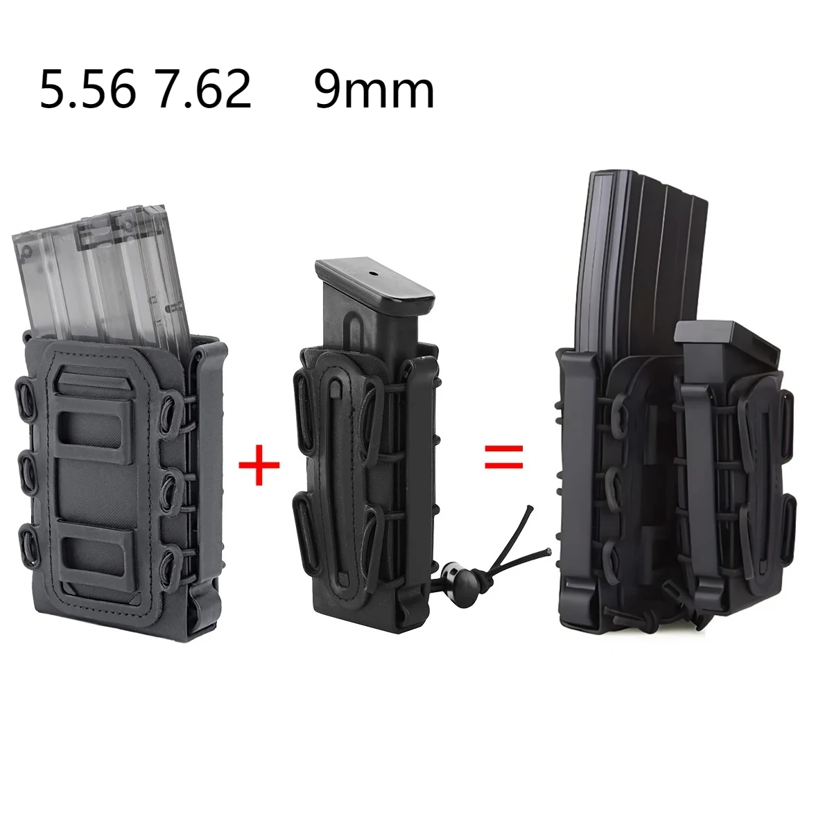 

5.56 7.62 9mm Magazine Pouch Molle Scorpion Fast Mag Quick Release AR15 Mag Holster Case Box with Molle Waist Belt Clip