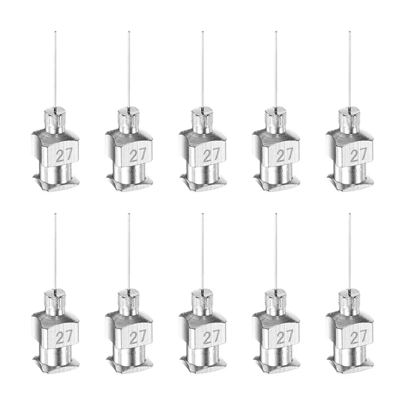 10pcs 8G-30G Precision Stainless Steel Dispensing Needle 1/2