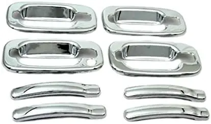 

Elegant Easy-Install Chrome 4 Doors Handle Cover W/O Passenger Side Keyhole for 00-06 Suburban/Tahoe/02-06 Cadillac Escalade