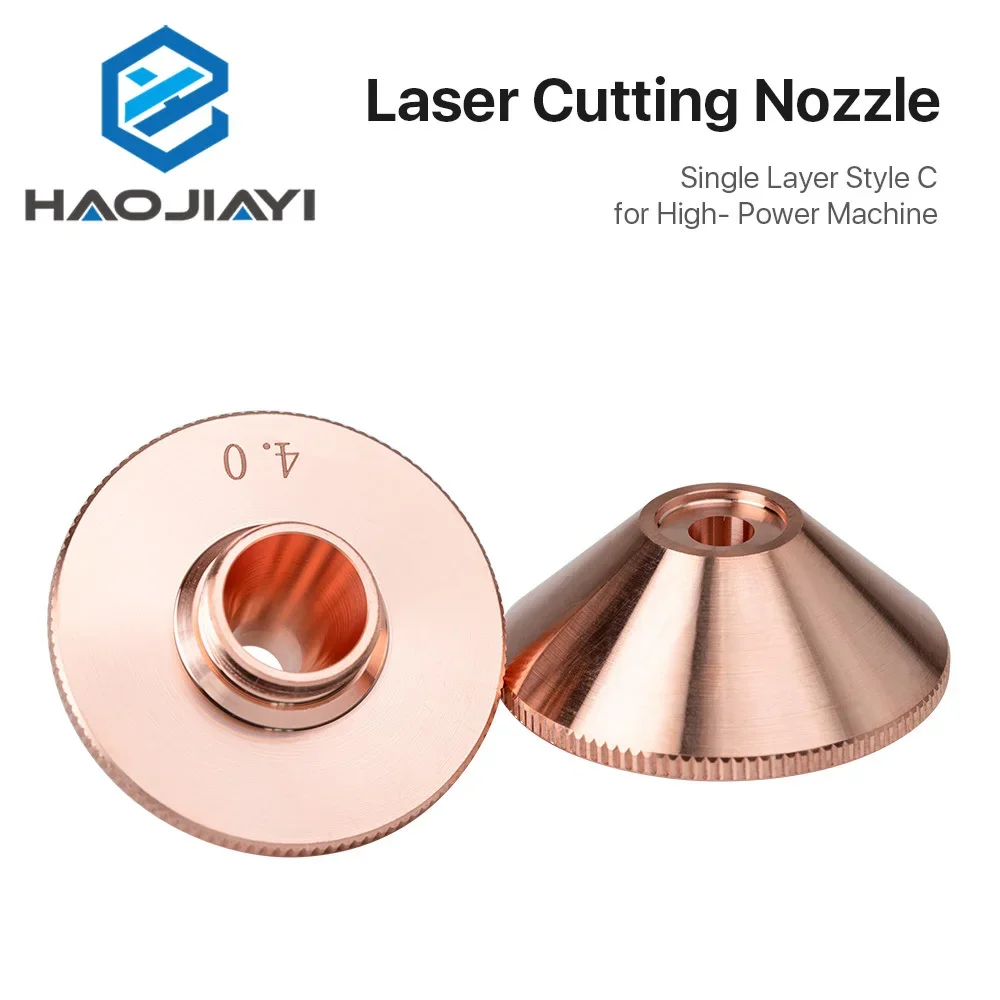 Penta Laser Cutting Nozzles Single Layer Style C for High-Power Machine D28 M11 H15mm Caliber 3.5-6.0mm for Fiber Laser